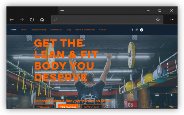 LF Fitness Website Design